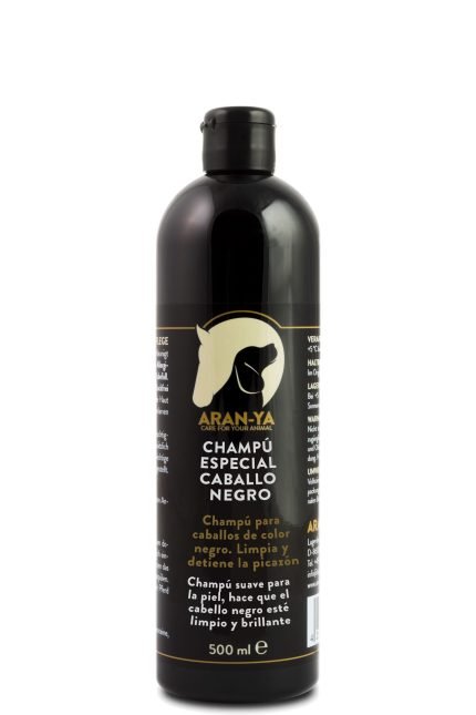 Champú especial para caballos negros