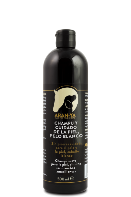 Champú especial para caballos blancos